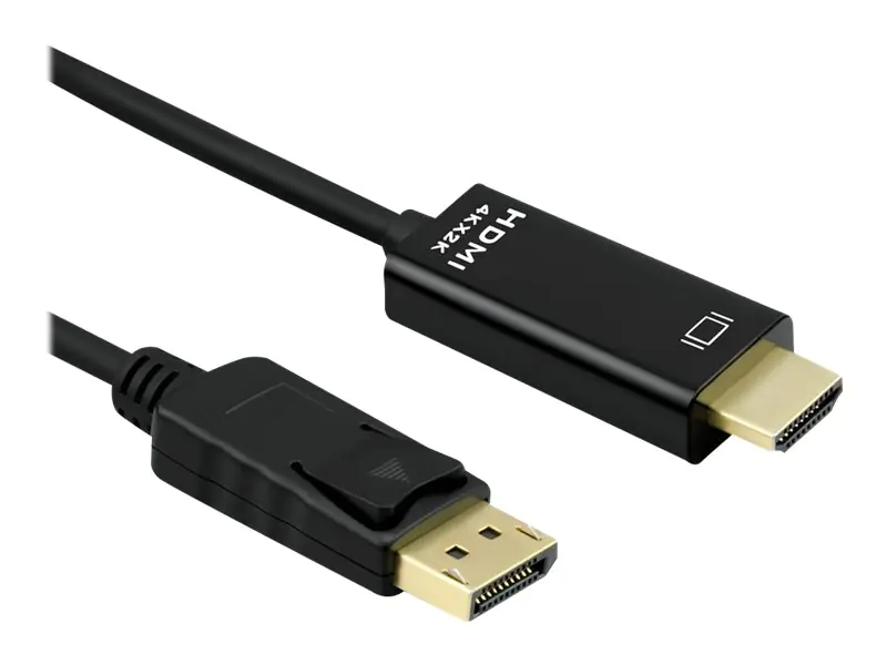 Roline - Adapterkabel - DisplayPort männlich zu HDMI männlich - 1 m - abgeschirmt - Schwarz - hauchvergoldete Kontakte, unterstützt 4K 60 Hz (3840 x 2160)
