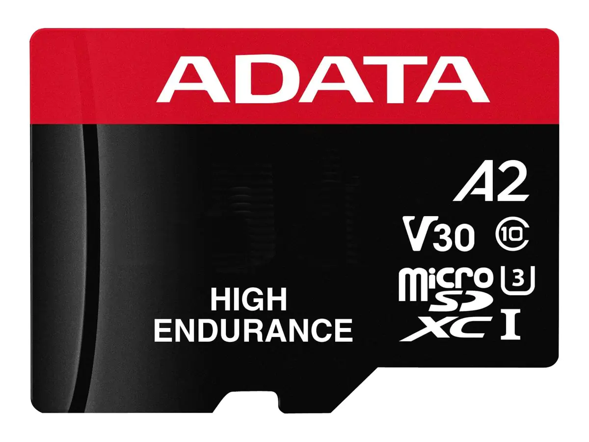 ADATA High Endurance - Flash-Speicherkarte (microSDXC-an-SD-Adapter inbegriffen) - 128 GB - A2 / Video Class V30 / UHS-I U3 / Class10 - microSDXC UHS-I
