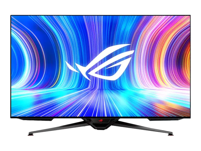 ASUS ROG Swift OLED PG48UQ - OLED-Monitor - Gaming - 120.7 cm (47.53") - 3840 x 2160 4K @ 138 Hz - 450 cd/m² - 135000:1 - HDR10 - 4xHDMI, DisplayPort - Lautsprecher