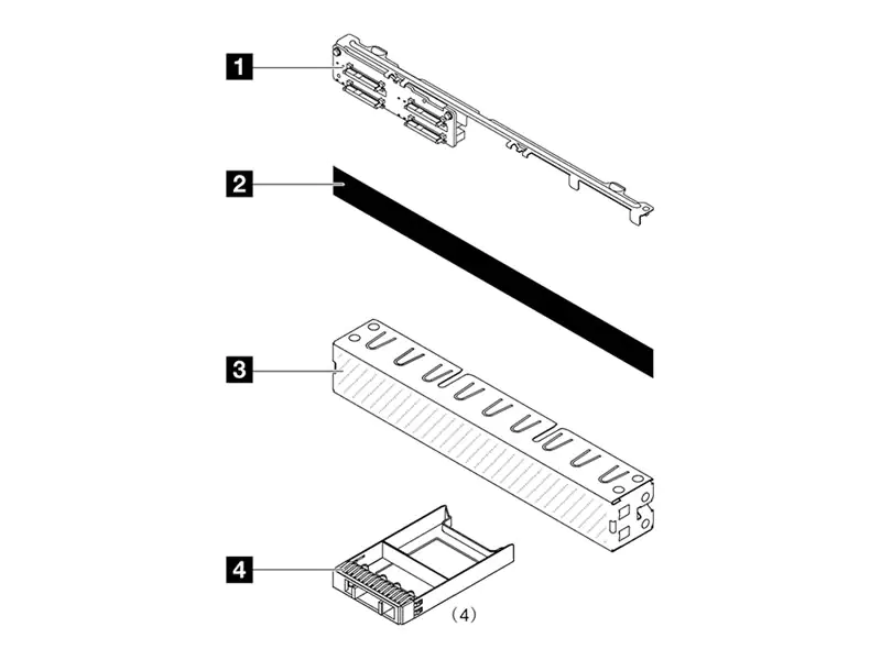 Lenovo Server 4 x 2.5" NVMe Backplane-Kit