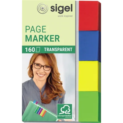 SIGEL Haftmarker Transparent HN670 20x50mm farbig sortiert 4 St./Pack. SIGEL Haftmarker Transparent HN670 20x50mm farbig sortiert 4 St./Pack.