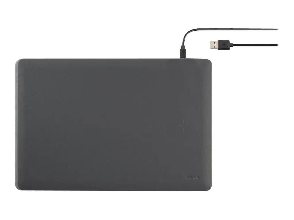 Hama "Wireless Charging" - Mauspad - mit induktives Qi-Ladegerät - Anthrazit