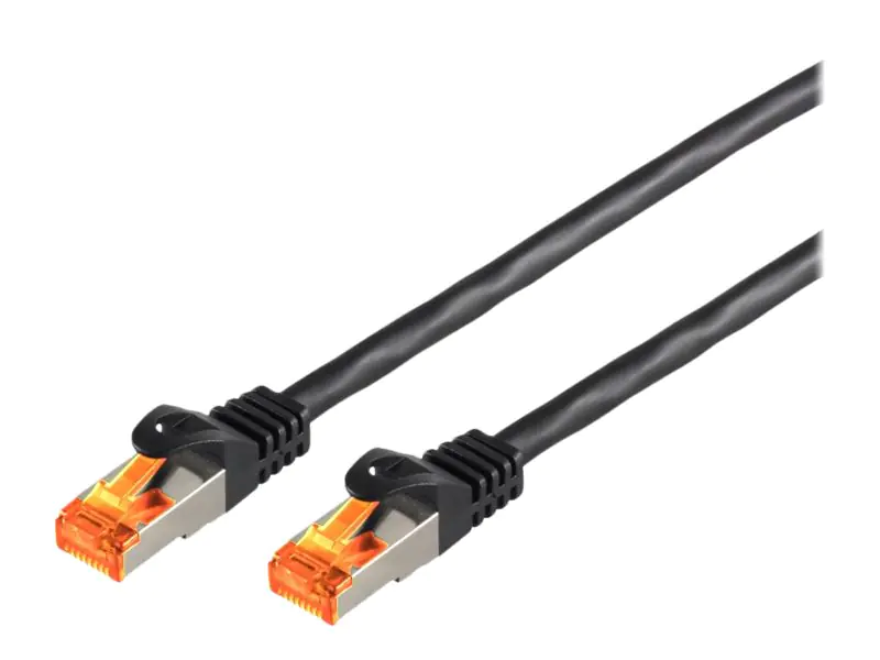 Helos - Patch-Kabel - RJ-45 (M) zu RJ-45 (M) - 60 m - SFTP - CAT 6a - im Freien, ohne Haken - Schwarz