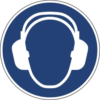 Hinweisschild Gehörschutz benutzen ISO 7010/M003 rund 200mm PVC