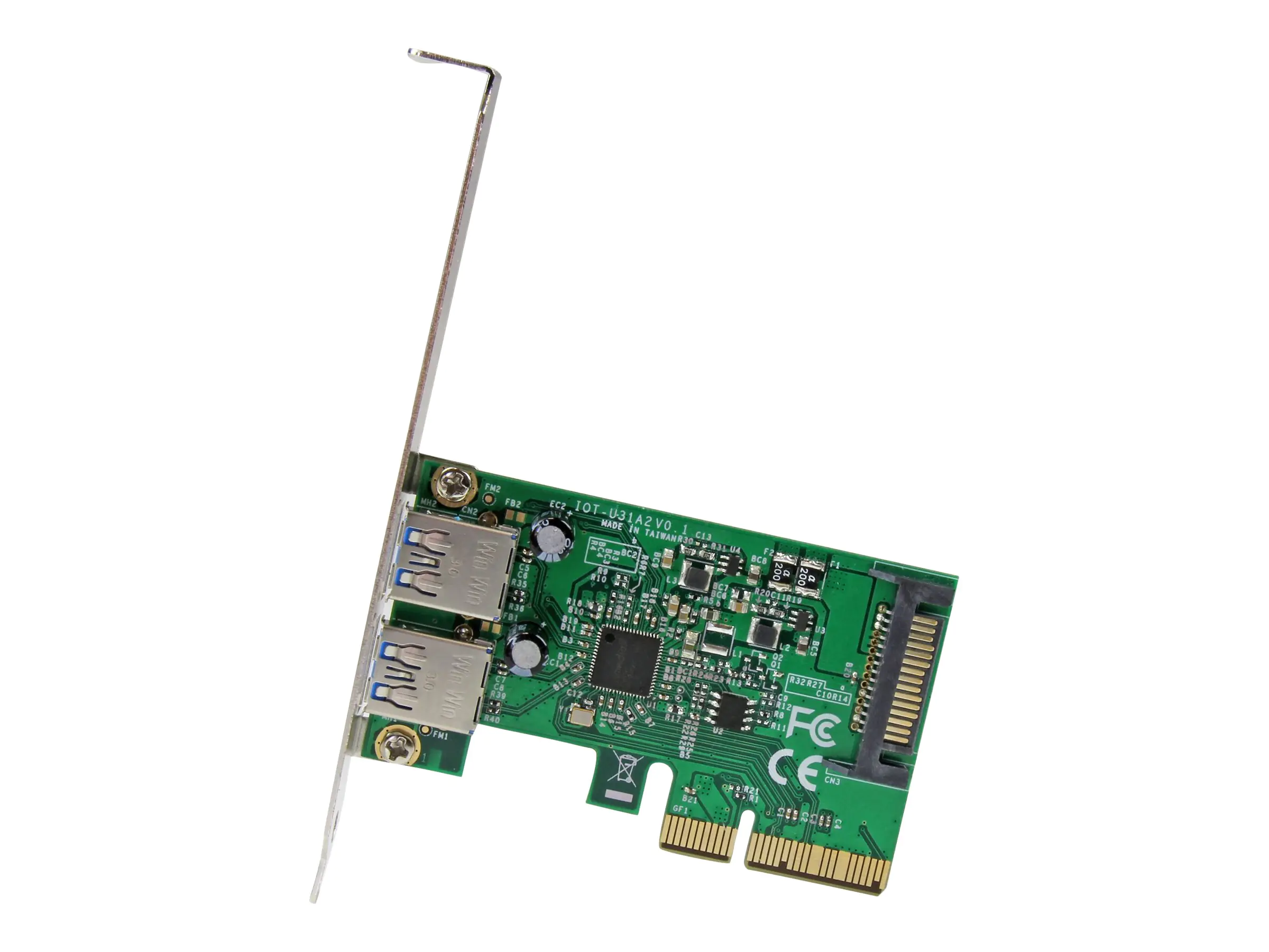 StarTech 2-Port USB PCIe Adapter - 10Gbit/s pro Port - USB 3.1/3.2 Gen 2 Typ-A PCI Express 3.0 x2 Host Controller Erweiterungskarte - Add-On Adapterkarte - Full/Low Profile - Windows & Linux (PEXUSB312A3) - USB-Adapter - PCIe 3.0 x4 Low-Profile - USB-C 3.