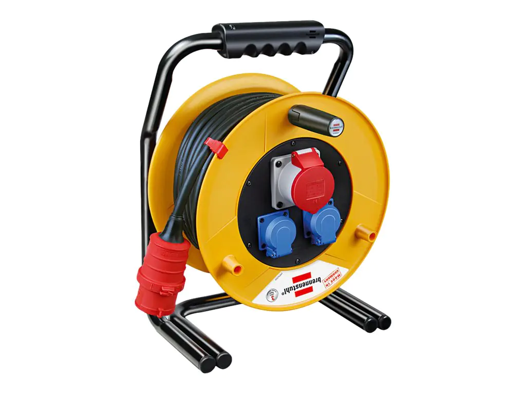Brennenstuhl Brobusta CEE 1 IP44 cable reel for site & industry 40m H07RN-F 5G1,5 - Verlängerungsrolle - Ausgangsanschlüsse: 3 - 40 m Schnur - Schwarz