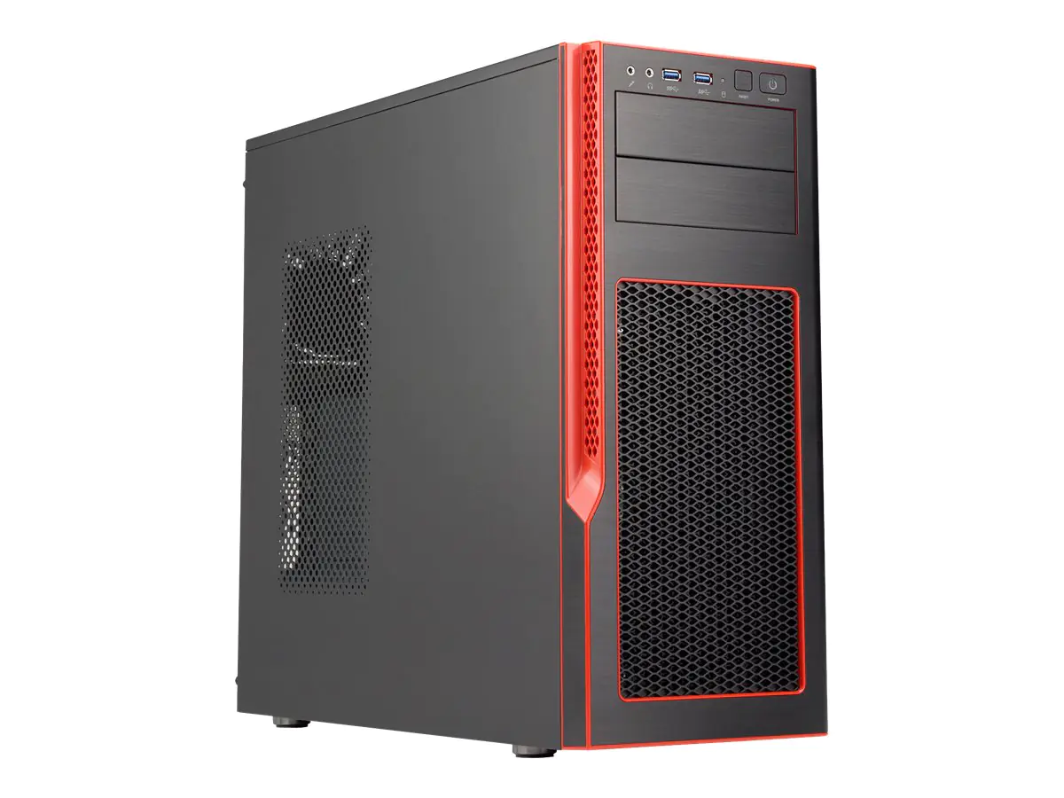 Supermicro S5 GS5B-000R - Tower - ATX - ohne Netzteil - Schwarz / Rot - USB/Audio