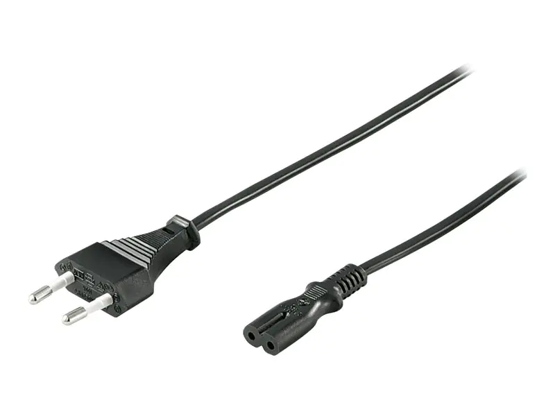 goobay NK 104 S-180 - Stromkabel - Eurostecker (M) zu IEC 60320 C7 - Wechselstrom 250 V - 2.5 A - 1.8 m - Schwarz