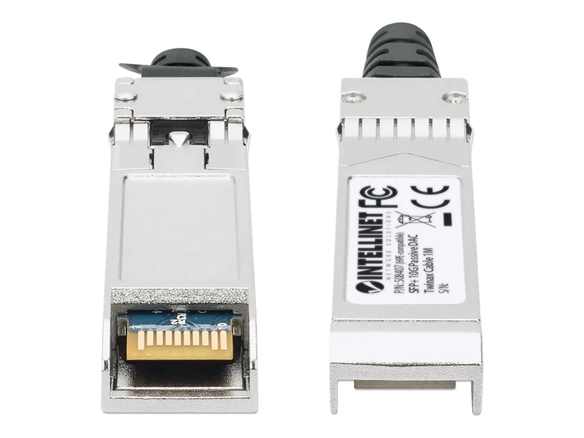Intellinet - 10GBase Direktanschlusskabel - SFP+ (M) zu SFP+ (M) - 5 m - twinaxial - bis zu 10 Gbps Datentransferrate, 10 Gigabit Ethernet, geringe Latenz, passiv - Schwarz Intellinet - 10GBase Direktanschlusskabel - SFP+ (M) zu SFP+ (M) - 5 m - twinaxial - bis zu 10 Gbps Datentransferrate, 10 Gigabit Ethernet, geringe Latenz, passiv - Schwarz