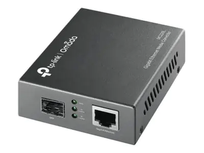 TP-Link MC220L - Medienkonverter - 1GbE - 1000Base-LX, 1000Base-SX, 1000Base-LH - RJ-45 / SFP (mini-GBIC) - bis zu 10 km - 850 nm / 1310 nm - für P/N: TL-MC1400