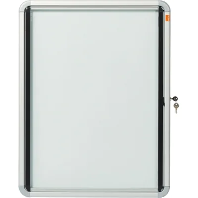 Nobo Schaukasten 1902557 53,2x69,2x 3,7cm innen 4 x DIN A4 weiß/silber