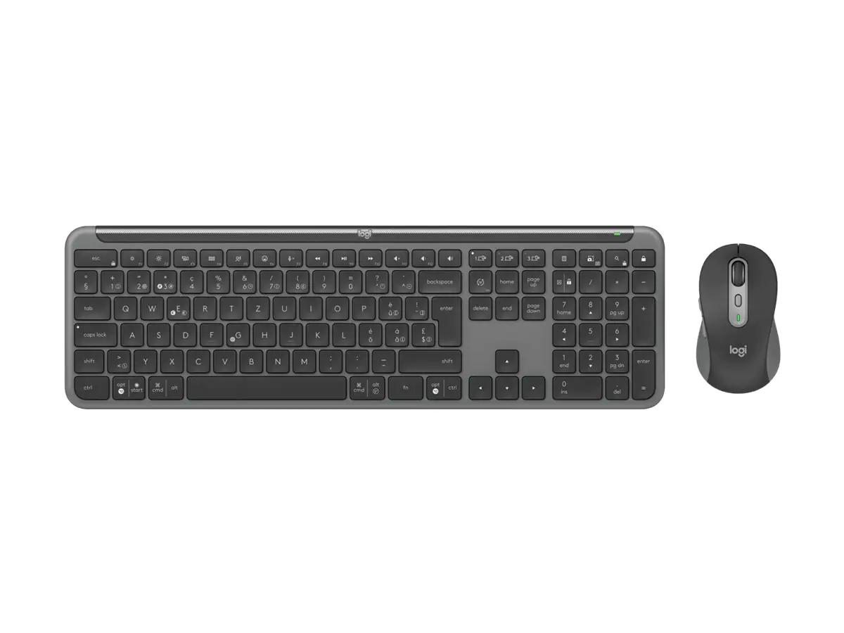 Logitech Signature Slim Combo MK950 for Business - Tastatur-und-Maus-Set - 100% - full size - kabellos - Bluetooth 5.1 LE - QWERTZ - Schweiz - Graphite Logitech Signature Slim Combo MK950 for Business - Tastatur-und-Maus-Set - 100% - full size - kabellos - Bluetooth 5.1 LE - QWERTZ - Schweiz - Graphite