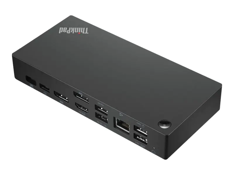 Lenovo ThinkPad Universal USB-C Smart Dock - Dockingstation - USB-C - HDMI, 2 x DP - 1GbE - 135 Watt - Campus - Europa - für ThinkPad E14 Gen 3; T14s Gen 2; X1 Carbon Gen 9; X1 Yoga Gen 6 Lenovo ThinkPad Universal USB-C Smart Dock - Dockingstation - USB-C - HDMI, 2 x DP - 1GbE - 135 Watt - Campus - Europa - für ThinkPad E14 Gen 3; T14s Gen 2; X1 Carbon Gen 9; X1 Yoga Gen 6
