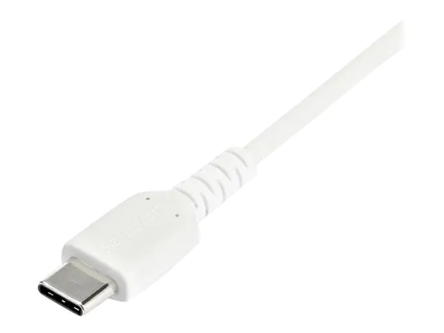 StarTech.com StarTech 1m USB A to USB C Charging Cable, Durable Fast Charge & Sync USB 2.0 to USB Type C Data Cord, Rugged TPE Jacket Aramid Fiber M/M 3A White, Samsung S10, S20, iPad Pro, Pixel - Heavy Duty and Rugged - USB-Kabel - USB (M)