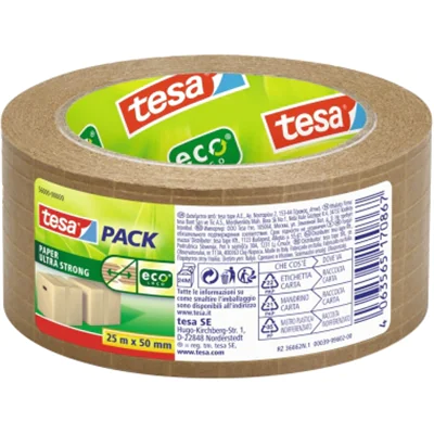 tesa® Packband tesapack® PAPER ULTRA STRONG 50 mm x 25 m (B x L) Naturkautschuk braun