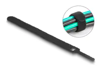 Delock Klettverschluss - 15 cm - Schwarz (Packung mit 10)
