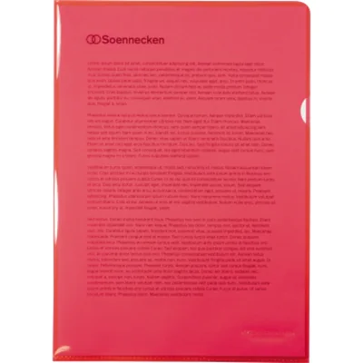 Soennecken Sichthülle 1468 DIN A4 PP rot 50 St./Pack. Soennecken Sichthülle 1468 DIN A4 PP rot 50 St./Pack.