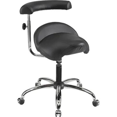 meychair Sitzhocker A20 Sattel schwarz Farbe des Fußkreuzes: chrom meychair Sitzhocker A20 Sattel schwarz Farbe des Fußkreuzes: chrom