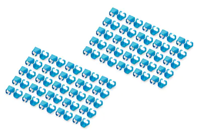 DIGITUS Kabelclips mit Farbcodierung - für Patch-Kabel - Blau (Packung mit 100)
