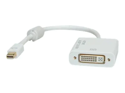 Roline - Display-Adapter - Dual Link - Mini DisplayPort (M) bis DVI-D (W) - 10 cm - passiv, 4K Unterstützung - weiß