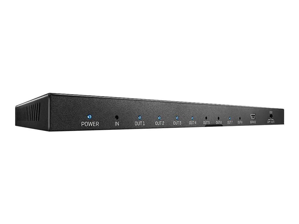 Lindy 8 Port HDMI 2.0 18G Splitter - Video-/Audio-Splitter - 8 x HDMI - Desktop Lindy 8 Port HDMI 2.0 18G Splitter - Video-/Audio-Splitter - 8 x HDMI - Desktop