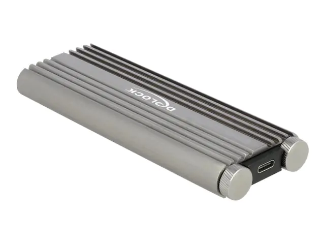 Delock External Enclosure for M.2 NVMe PCIe SSD with SuperSpeed USB 20 Gbps (USB 3.2 Gen 2x2) USB Type-C female - tool free - Speichergehäuse - M.2 - M.2 NVMe Card / PCIe (NVMe) - USB 3.2 (Gen 2x2) - Silber