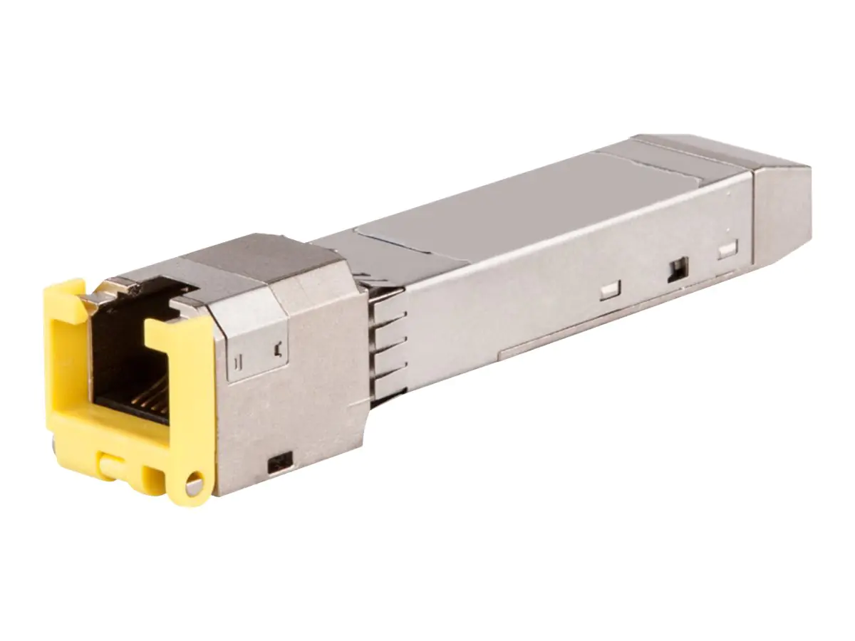 HPE Aruba Cat6A - SFP+-Transceiver-Modul - 10GbE - 10GBase-T - RJ-45 - bis zu 30 m - für P/N: R9G10A#ACD, R9G11A#ACD, R9G16A#ACD, R9G17A#ABA, R9G17A#ACD, R9G22A#ACD, R9G23A#ACD