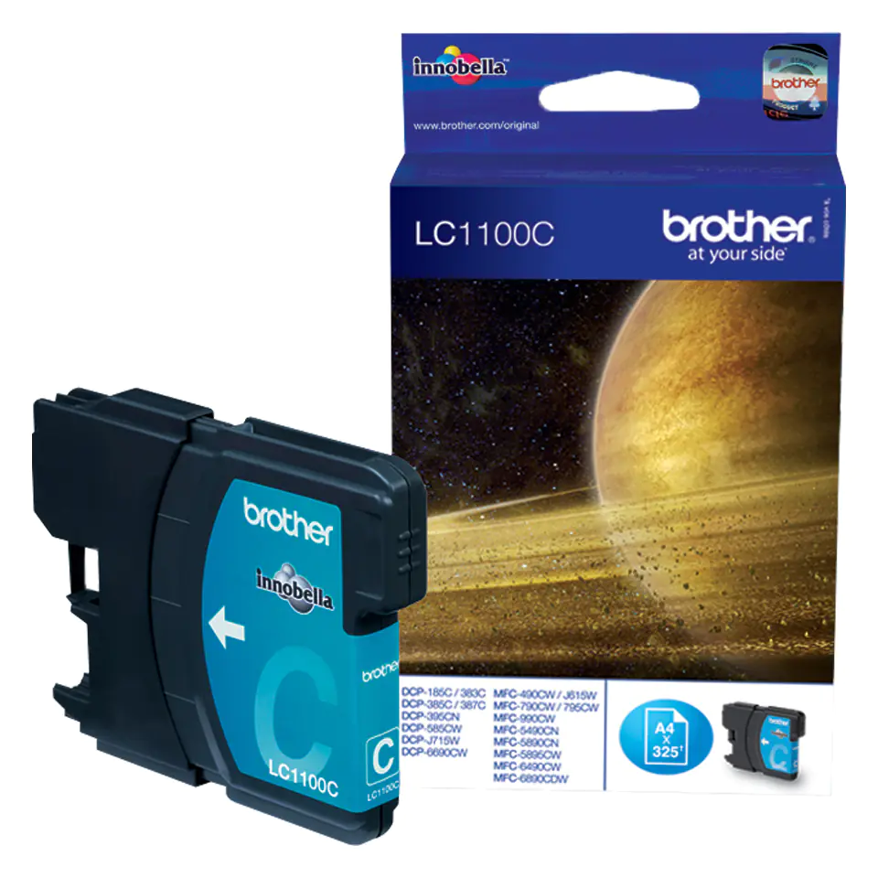 Brother LC1100C - Cyan - Original - Tintenpatrone - für Brother DCP-185, 385, 395, 585, J715, MFC-490, 5490, 5890, 5895, 6890, 790, 795, 990, J615 Brother LC1100C - Cyan - Original - Tintenpatrone - für Brother DCP-185, 385, 395, 585, J715, MFC-490, 5490, 5890, 5895, 6890, 790, 795, 990, J615