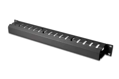 Digitus DN-97617 - Kabelführungsplatte für Schaltschrank - Schwarz, RAL 9005 - 1U - 48.3 cm (19")