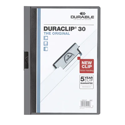 DURABLE Klemmmappe DURACLIP 30 220057 DIN A4 Hartfolie dunkelgrau DURABLE Klemmmappe DURACLIP 30 220057 DIN A4 Hartfolie dunkelgrau