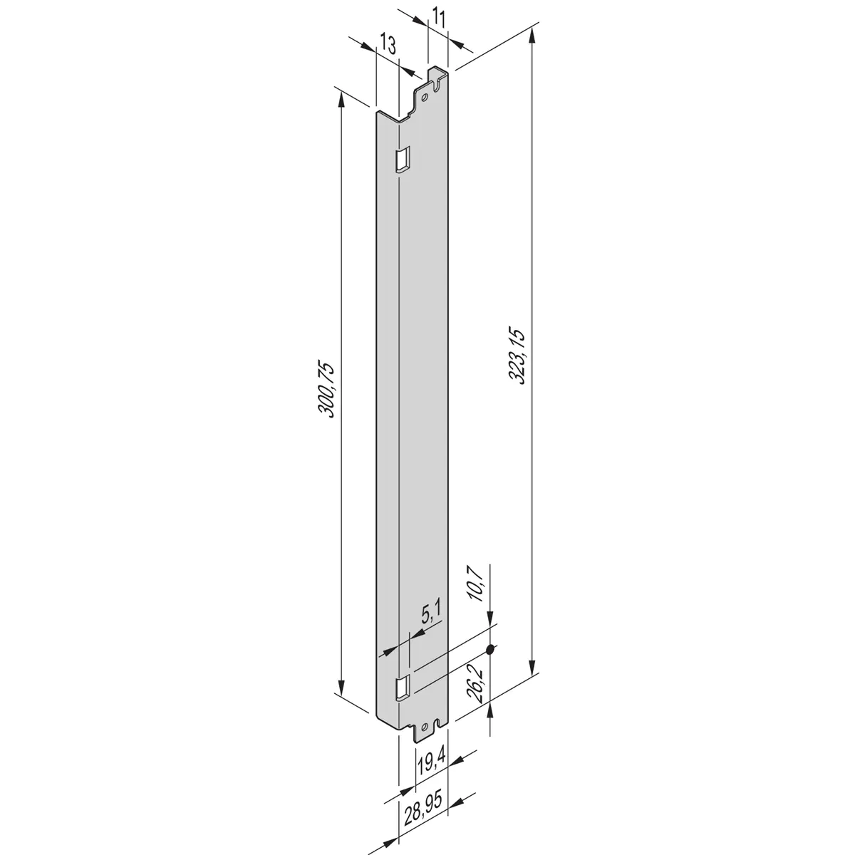 SCHROFF FRONTPL.8HE 6TE VA LS ATCA