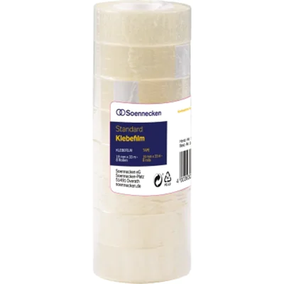 Soennecken Klebefilm 5847 19mmx33m transparent 8 St./Pack. Soennecken Klebefilm 5847 19mmx33m transparent 8 St./Pack.
