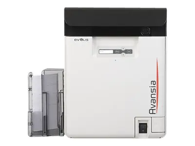 Evolis Avansia - Plastikkartendrucker - Farbe - Duplex - Thermosublimations-Rückübertragung - CR-80 Card (85.6 x 54 mm) - 600 dpi bis zu 144 Karten/Stunde (Farbe) - Kapazität: 250 Karten - USB 2.0, LAN - Schwarz
