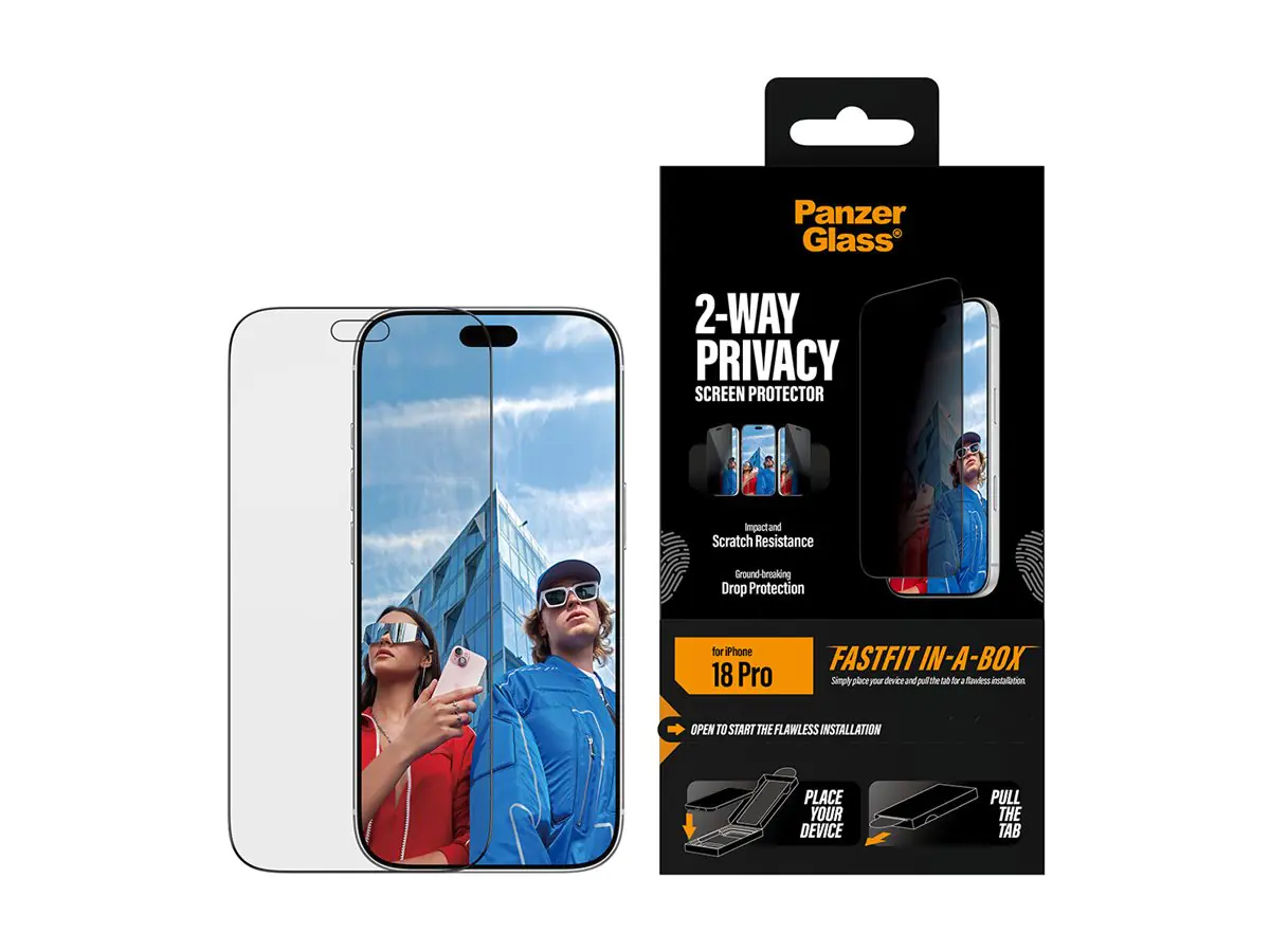 PanzerGlass Bildschirmschutz für Handy - ultra-breite Passform mit FASTFIT IN-A-BOX PG28448