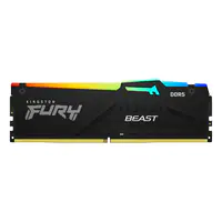 Kingston FURY Beast RGB - DDR5 - Kit - 64 GB: 4 x 16 GB - DIMM 288-PIN - 6000 MHz / PC5-48000 - CL40 - 1.35 V - ungepuffert - on-die ECC - Schwarz