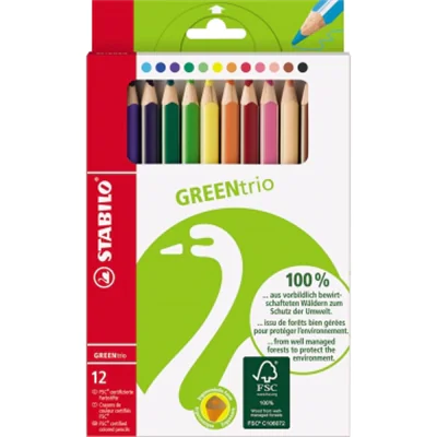 STABILO Farbstift GREENtrio 6203/12 sortiert 12 St./Pack. STABILO Farbstift GREENtrio 6203/12 sortiert 12 St./Pack.