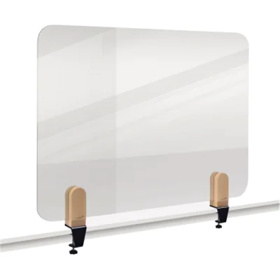 LEGAMASTER ELEMENTS Tischtrennwand transparent 60x80cm Klammern, Schreibtisch-Trennwand, Transparent, 600 x 5 mm, Polymethylmethacrylat (PMMA), Klemme, 4,8 cm 7-209710