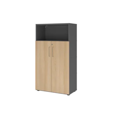 Hammerbacher Regalschrank FlexWall VFW48T3KG/G/E/BS grafit eiche 80.0 x 40.0