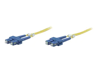 Intellinet Fibre Optic Patch Cable, OS2, SC/SC, 1m, Yellow, Duplex, Single-Mode, 9/125 Âµm, LSZH, Fiber, Lifetime Warranty, Polybag - Patch-Kabel - SC Single-Modus (M) bis SC Single-Modus (M) - 1 m - Glasfaser - Duplex - 9/125 Mikrometer - OS2 - halogenfr
