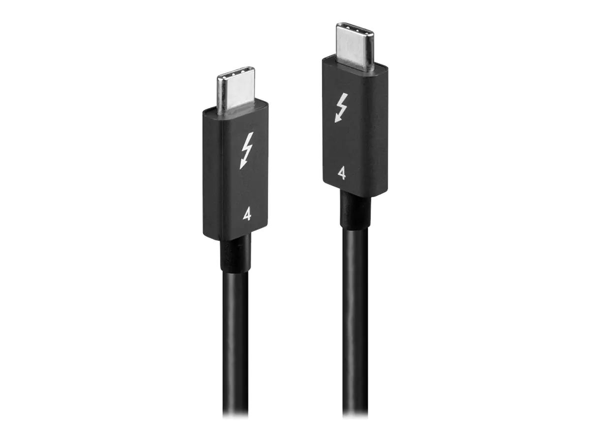 Lindy - USB-Kabel - 24 pin USB-C (M) zu 24 pin USB-C (M) - USB4 / Thunderbolt 3 / Thunderbolt 4 - 1 m - passiv, rund, USB-Stromversorgung (100 W), Support von 8K 30 Hz, Kontakte aus Phosphorbronze - Schwarz Lindy - USB-Kabel - 24 pin USB-C (M) zu 24 pin USB-C (M) - USB4 / Thunderbolt 3 / Thunderbolt 4 - 1 m - passiv, rund, USB-Stromversorgung (100 W), Support von 8K 30 Hz, Kontakte aus Phosphorbronze - Schwarz