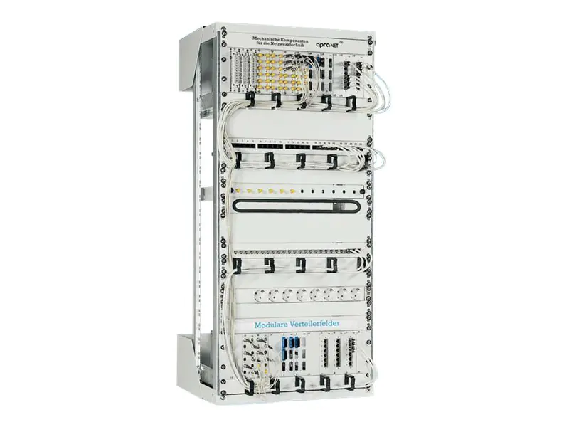 APRA apraNET Wandrack - Schrank offener Rahmen - Hellgrau, RAL 7035 - 24U - 48.3 cm (19")