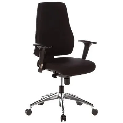 hjh OFFICE Bürodrehstuhl PRO-TEC 200 46-59cm Synchronmechanik Rolle hart gebremst (für Teppichboden) Aluminium schwarz