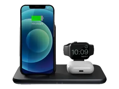 Zens Aluminium Series 4 in 1 - Kabelloses Ladegerät + AC-Netzteil - 45 Watt - Apple Fast Charge, FC (USB) ZEDC15W/00