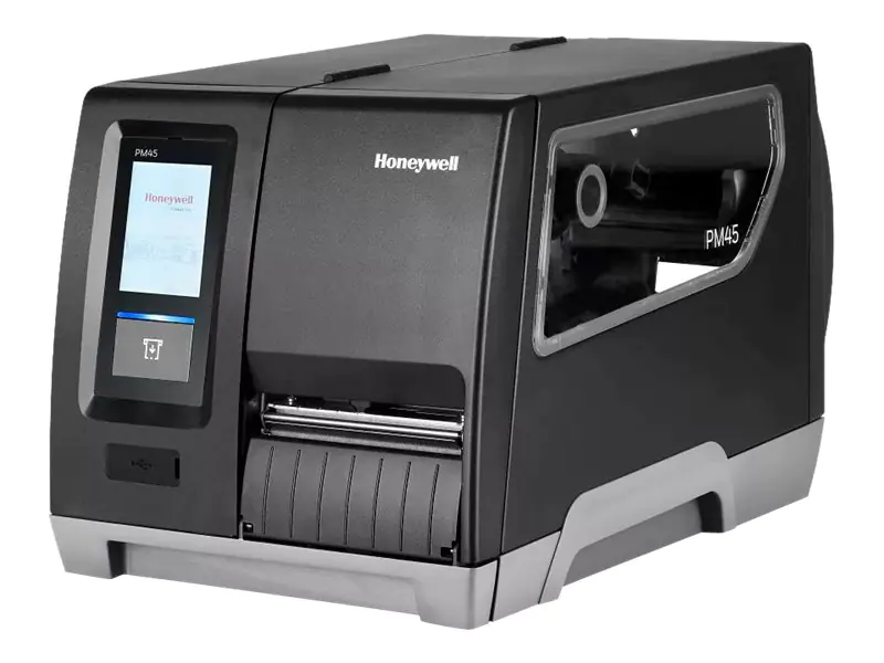 Honeywell PM45 - Etikettendrucker - Thermotransfer - Rolle (11,4 cm) - 203 dpi - bis zu 350 mm/Sek. - USB 2.0, seriell, Gigabit LAN, USB 2.0-Host - Rückspulgerät