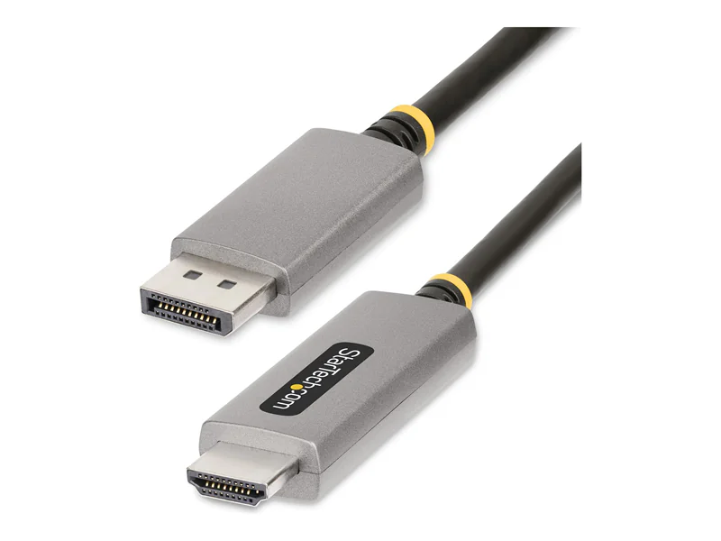 StarTech 6ft (2m) DisplayPort to HDMI Adapter Cable, 8K 60Hz, 4K 144Hz, HDR10, DP 1.4 to HDMI 2.1 Active Video Converter, DisplayPort Desktop to HDMI Monitor, M/M - DisplayPort to HDMI Cord (133DISPLAYPORTHDMI21) - Adapterkabel - DisplayPort männlich zu H StarTech 6ft (2m) DisplayPort to HDMI Adapter Cable, 8K 60Hz, 4K 144Hz, HDR10, DP 1.4 to HDMI 2.1 Active Video Converter, DisplayPort Desktop to HDMI Monitor, M/M - DisplayPort to HDMI Cord (133DISPLAYPORTHDMI21) - Adapterkabel - DisplayPort männlich zu H