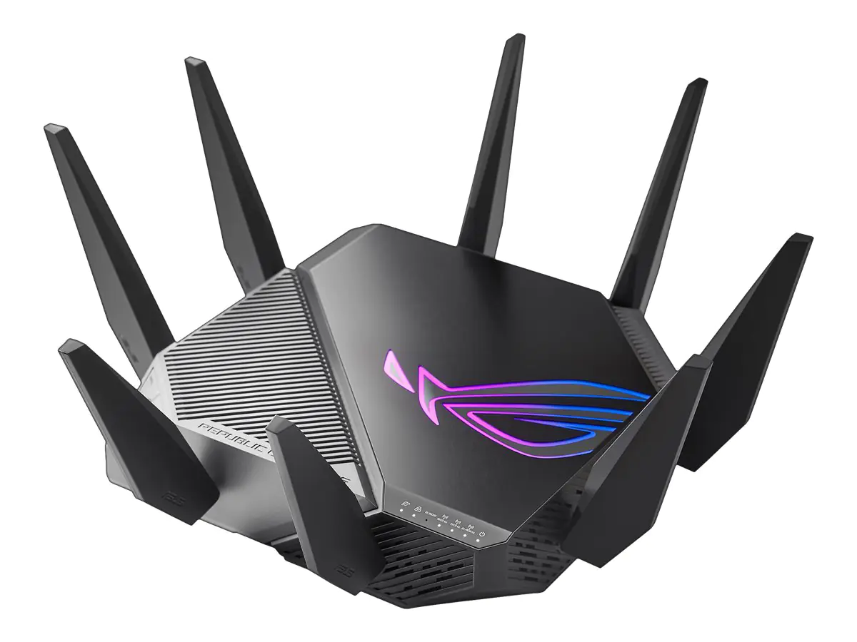 ASUS ROG Rapture GT-AXE11000 - Wireless Router 4-Port-Switch - 1GbE, 2.5GbE - WAN-Ports: 2 - Wi-Fi 6E - Wi-Fi 6 - Multi-Band ASUS ROG Rapture GT-AXE11000 - Wireless Router 4-Port-Switch - 1GbE, 2.5GbE - WAN-Ports: 2 - Wi-Fi 6E - Wi-Fi 6 - Multi-Band