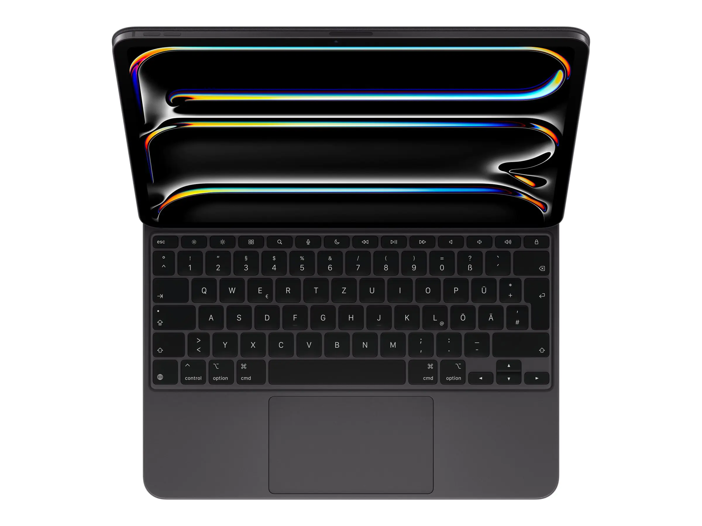 Apple Magic Keyboard - Tastatur und Foliohülle - mit Trackpad - hinterleuchtet - Apple Smart connector - QWERTZ - Deutsch - Schwarz - für Apple 13-inch iPad Pro (M4)