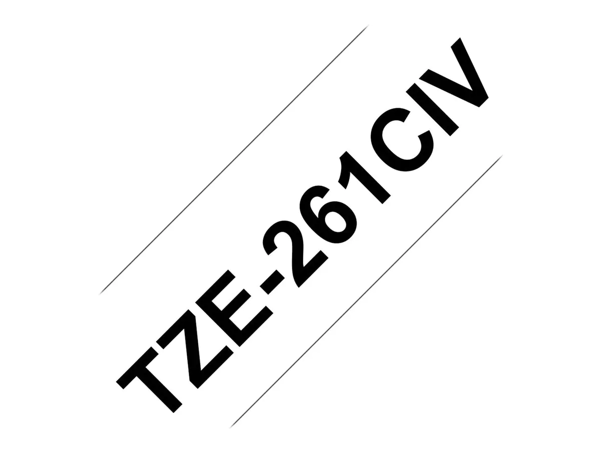 Brother TZe-261 - Schwarz auf Weiß - Rolle (3,6 cm x 8 m) 1 Kassette(n) laminiertes Band (Packung mit 20) - für P-Touch PT-3600, 530, 550, 9200, 9400, 9500, 9600, 9700, 9800, D800, E800, P900, P950