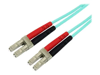 StarTech 2m Fiber Optic Cable - 10 Gb Aqua - Multimode Duplex 50/125 - LSZH - LC/LC - OM3 - LC to LC Fiber Patch Cable - Patch-Kabel - LC Multi-Mode (M)
