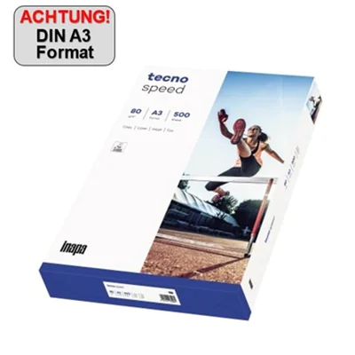 TECNO mobile inapa-tecno tecno speed, Universal, A3 (297x420 mm), 500 Blätter, 80 g/m², Weiß, EU Ecolabel 2100011524